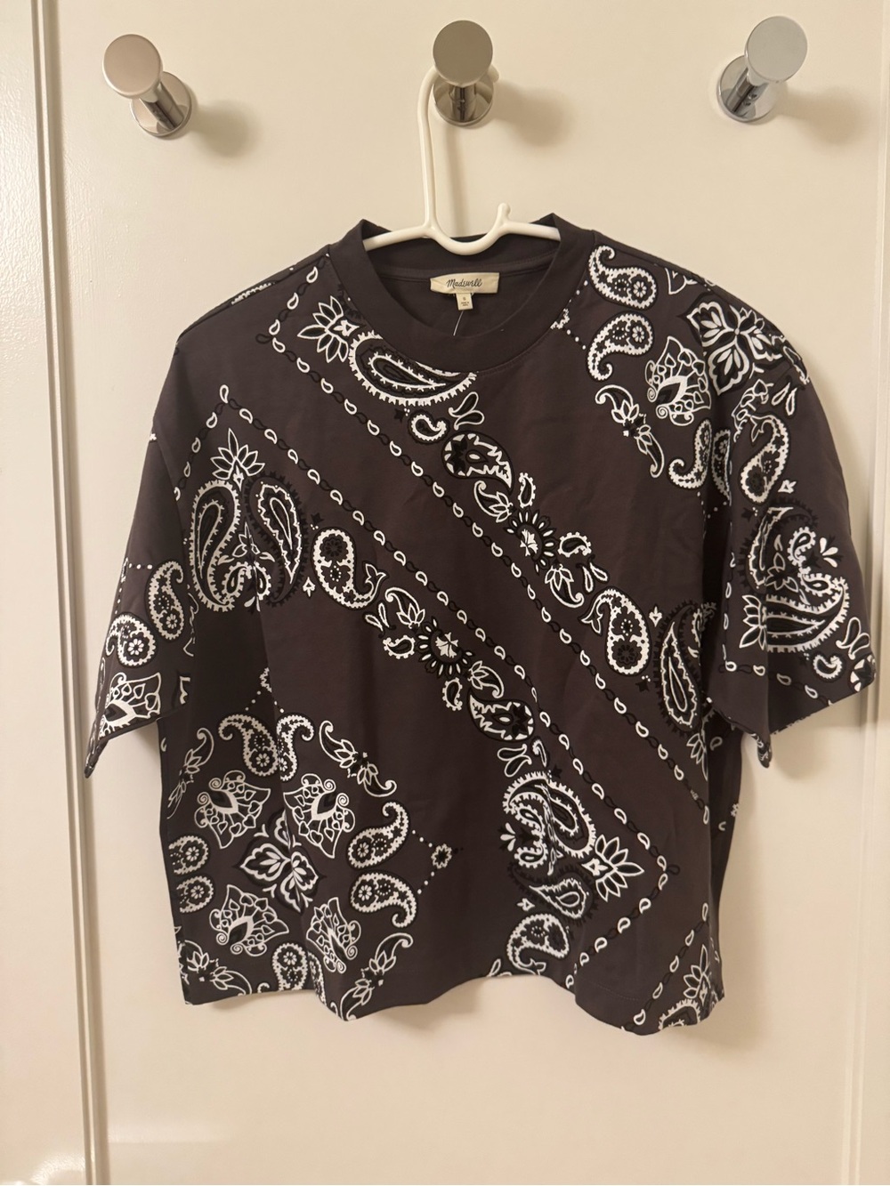 NWT: Madewell Boxy Crop Tee. Size S - Picture 2 of 5